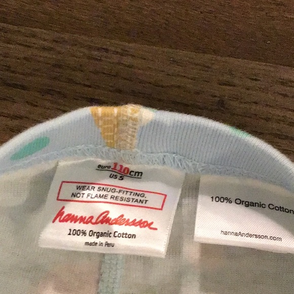 Hanna Anderson Organic Cotton Pajamas size 5 - Picture 8 of 8
